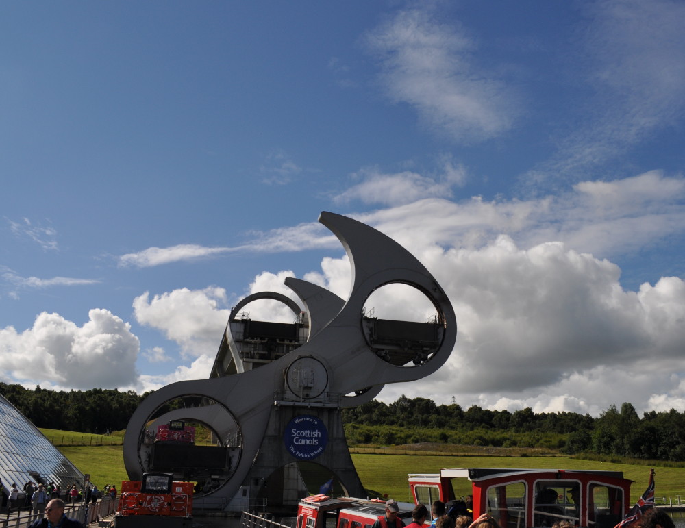 Falkirk Wheel near Falkirk, an easy walk or cycle from Elm Cottage