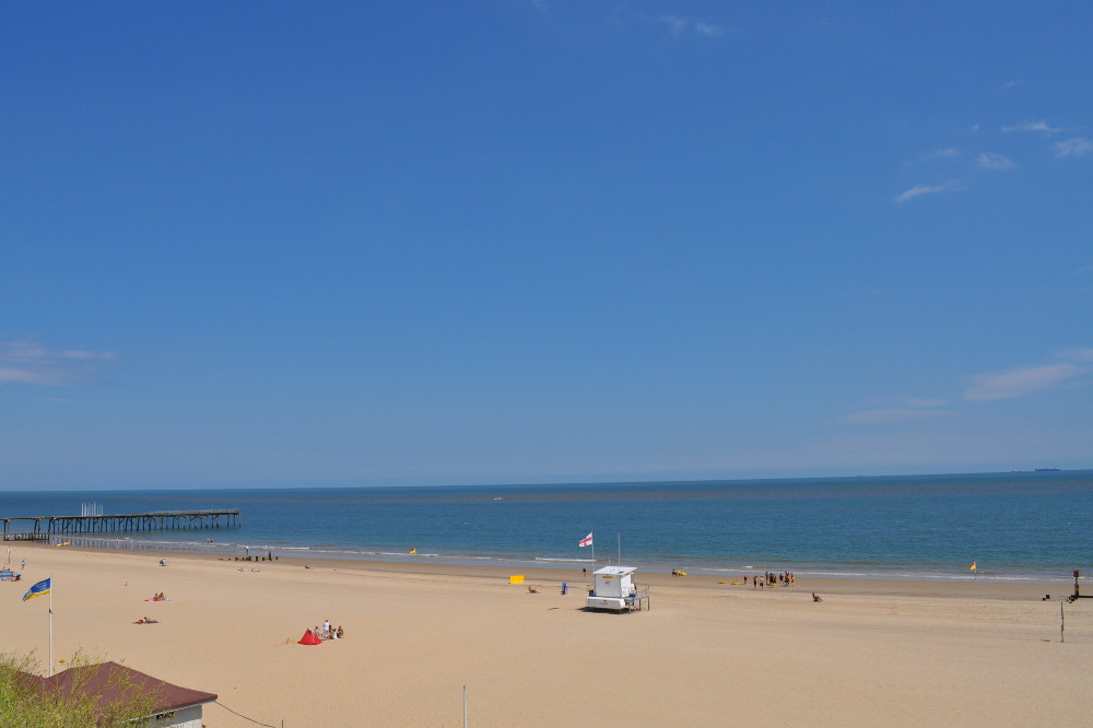 Lowestoft's south beach is a mile from Beachwood in Corton